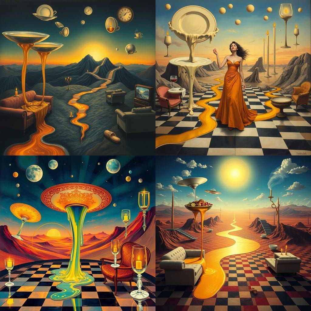 Surreal Dreamscape Inspired by Dalí