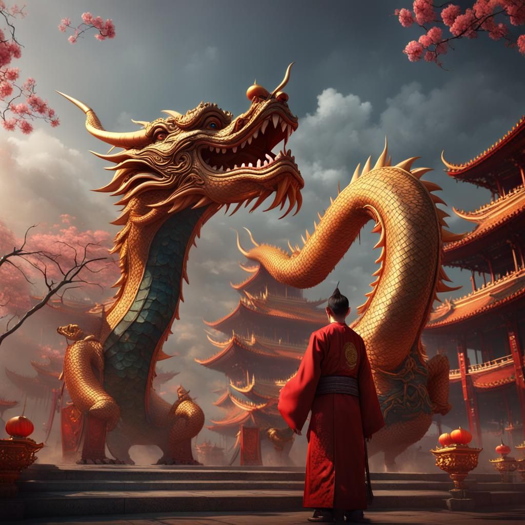 Dragon and WARAK Kowtow in Sam Poo Kong