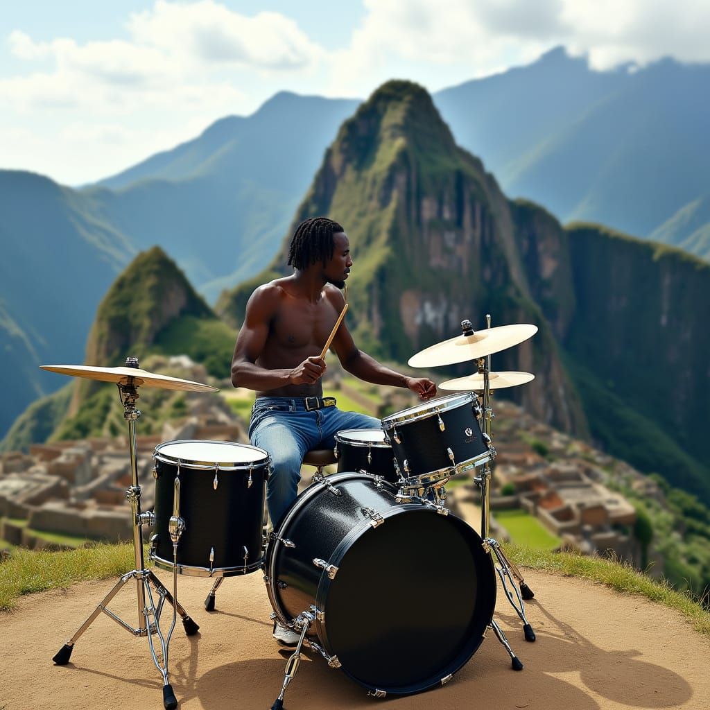 Surreal Drummer Performance at Machu Picchu