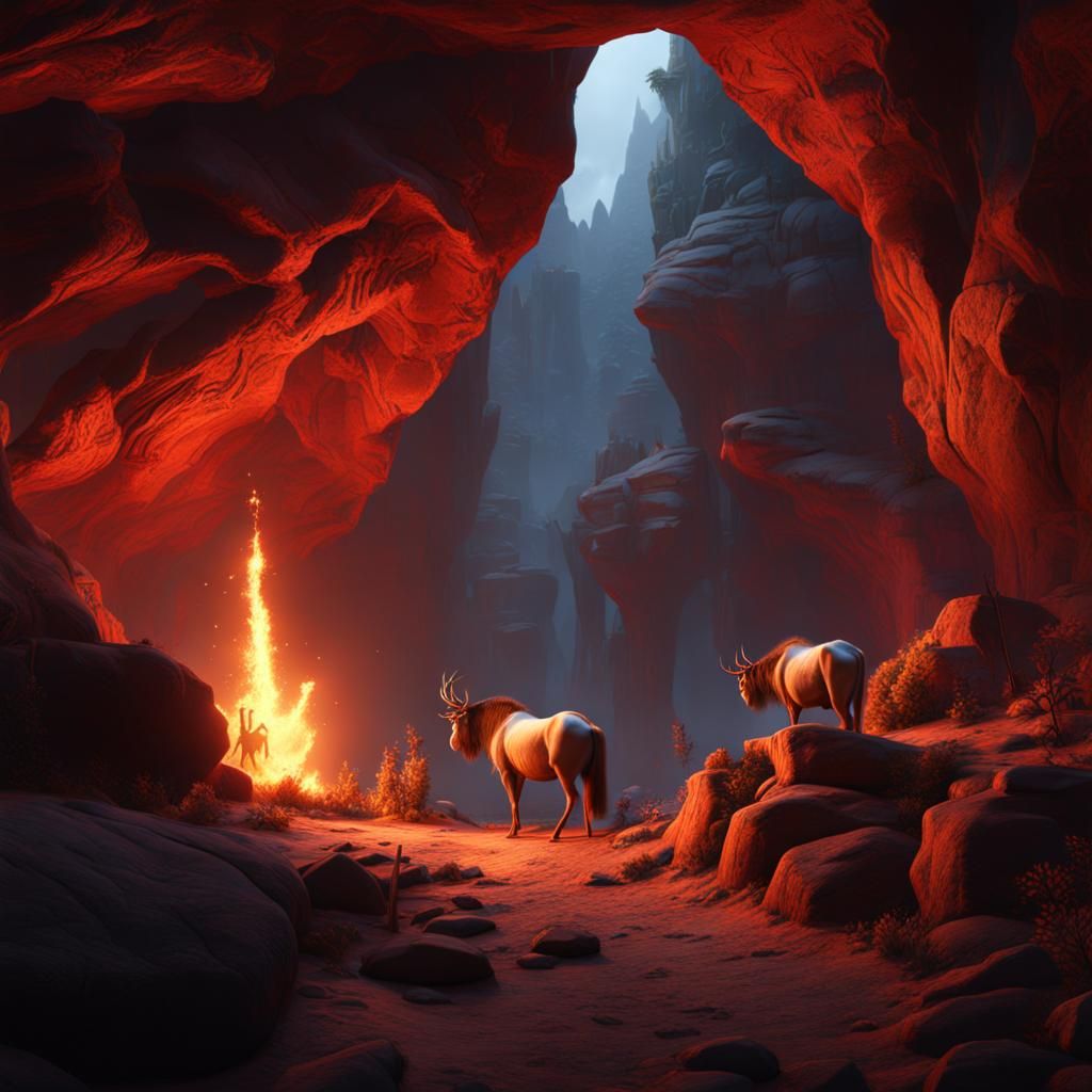 Cave Paintings of July 4th Celebration