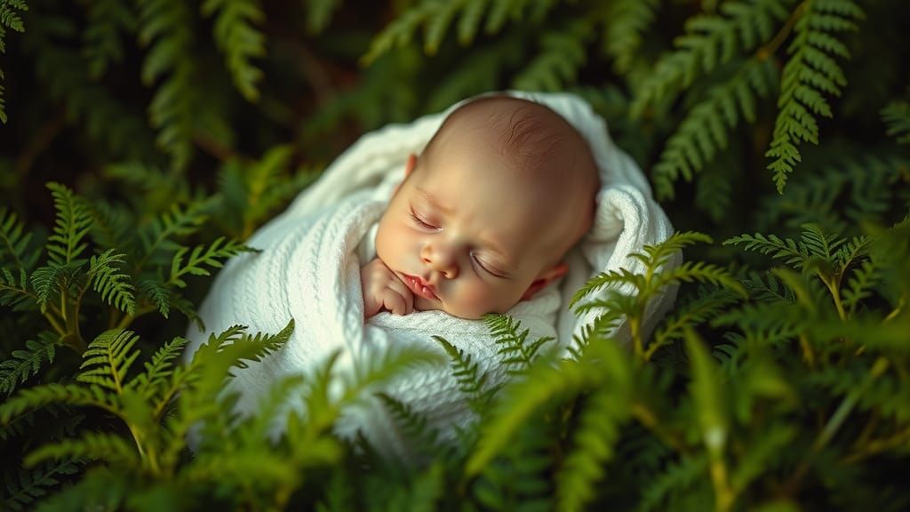 Serene Newborn Portrait in Natural Light
