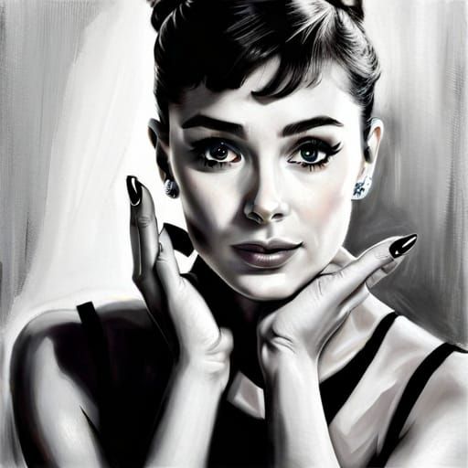 Hyperrealistic Portrait of Audrey Hepburn