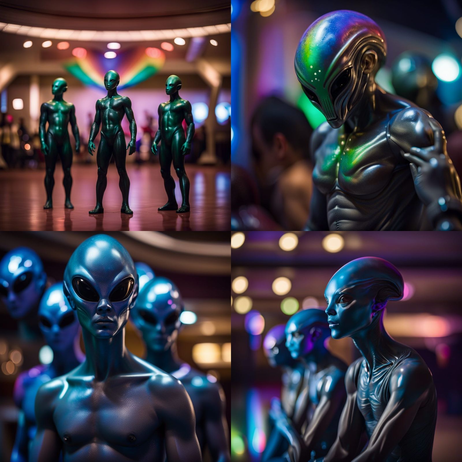 Pleiades Aliens in Martian Ballroom: Professional Photograph...