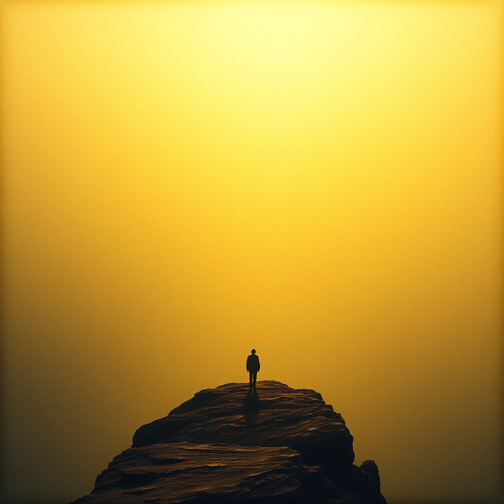 Boundless Ocean of Golden Light: A Surreal Vision