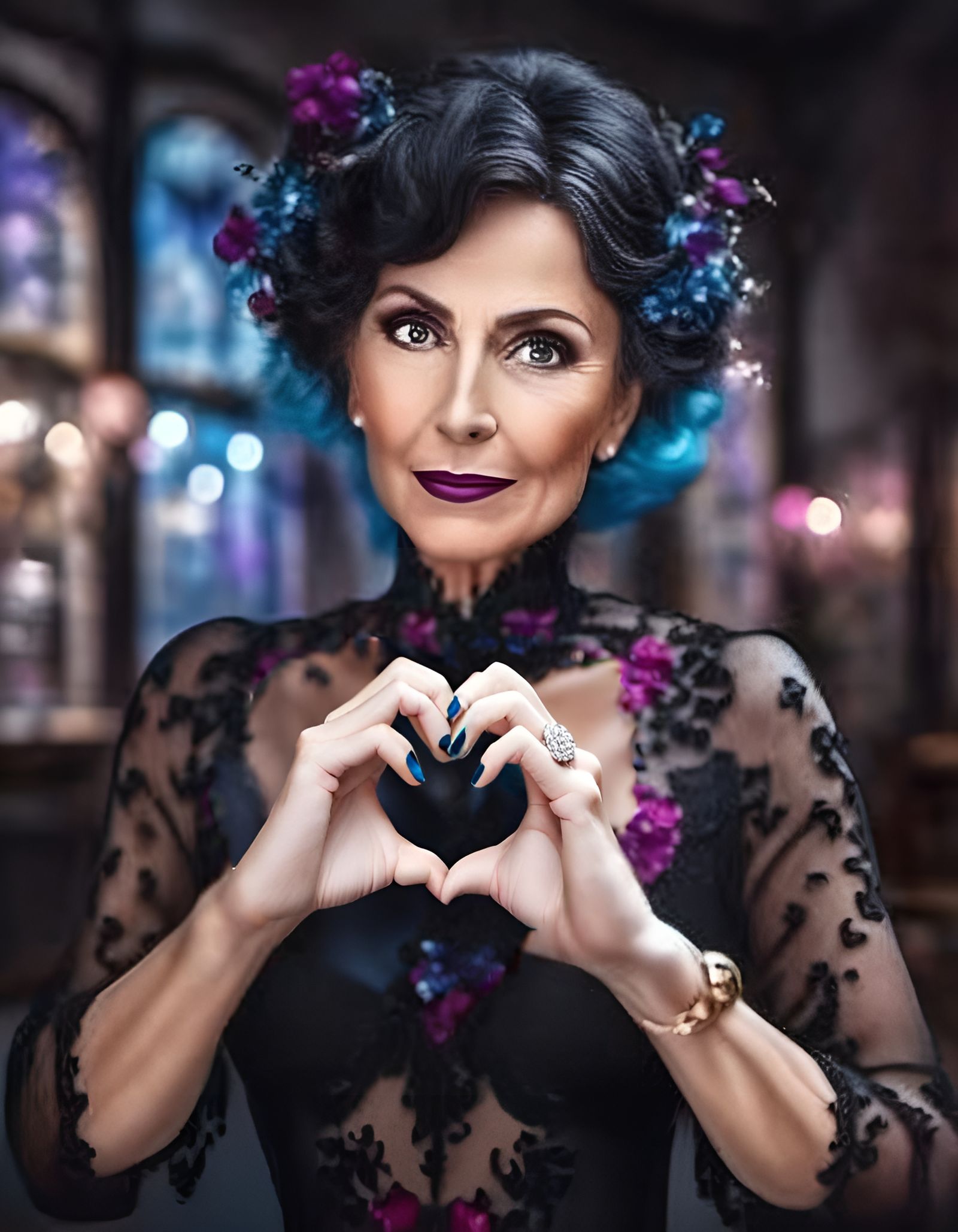 Heart Hands in a Photography Gallery: Digital Art