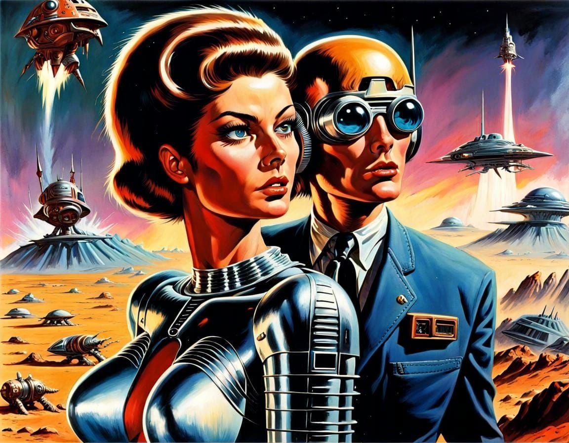 Epic Escape from Robot Monster Planet: Atompunk Sci-Fi