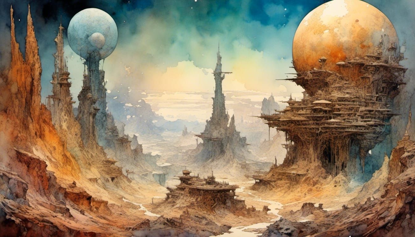 Surreal Cosmic Brush Stroke Painting Masterpiece