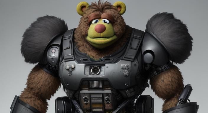 Cyborg Fozzy Bear: A Muppets Hybrid Fusion