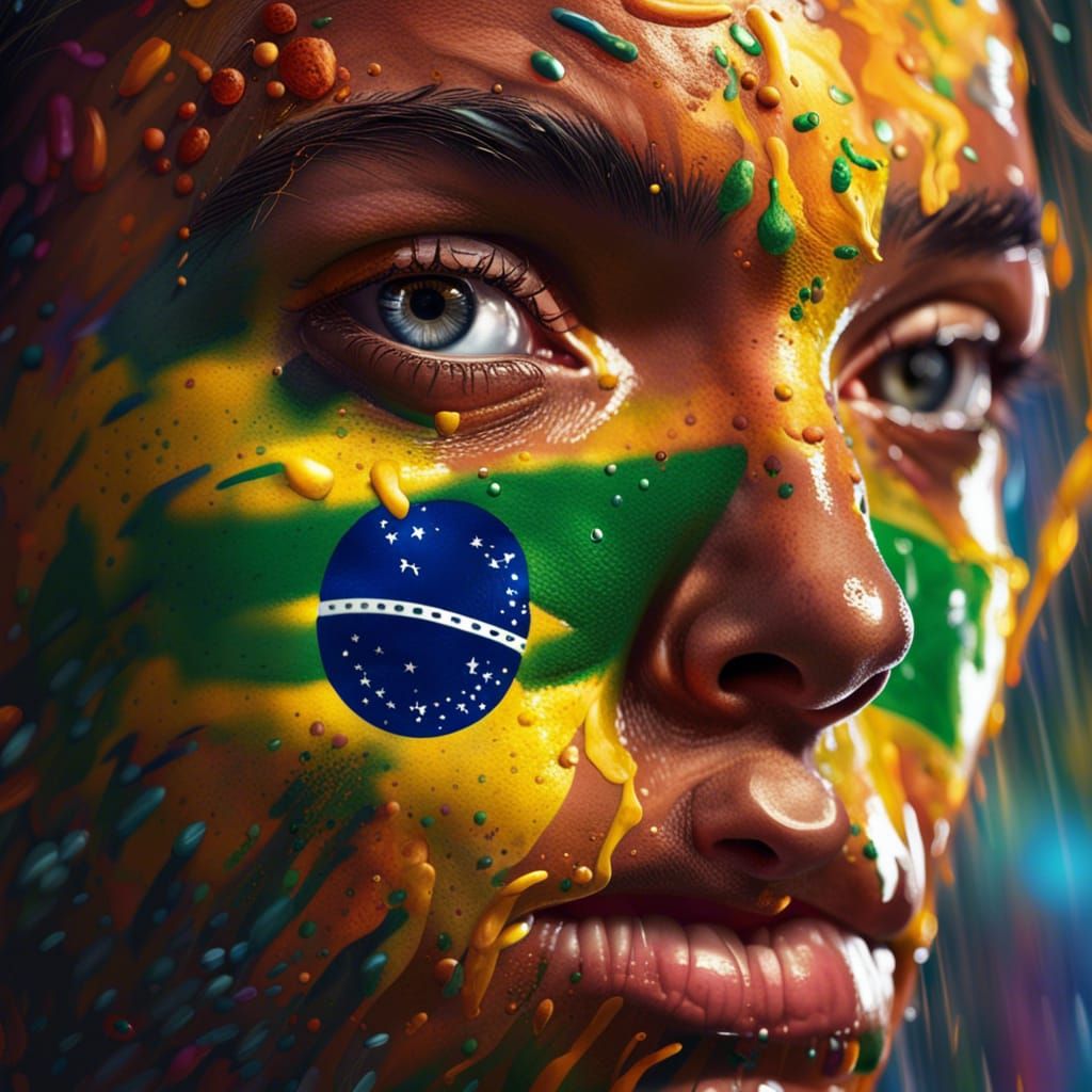 Hyperrealistic Portrait in Splash Art Style