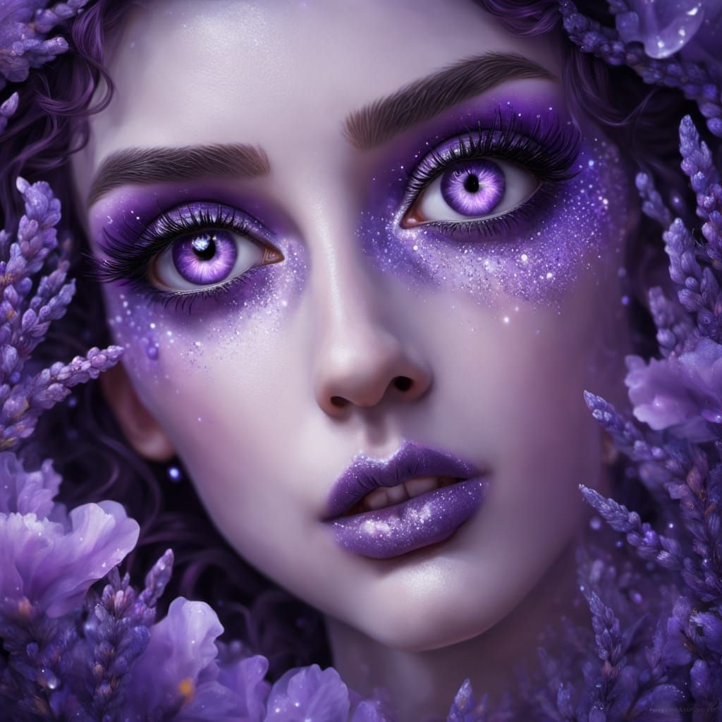 Midnight Sky Goddess with Teardrop Eye