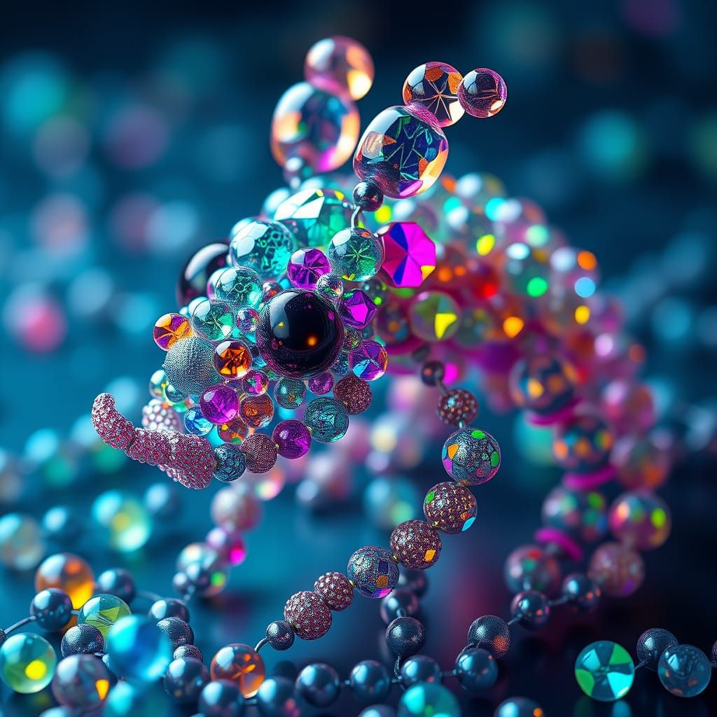 Arrange beads into striking creatures 3D.