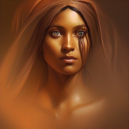 Mary Magdalene Portrait in Pre-Raphaelite Style