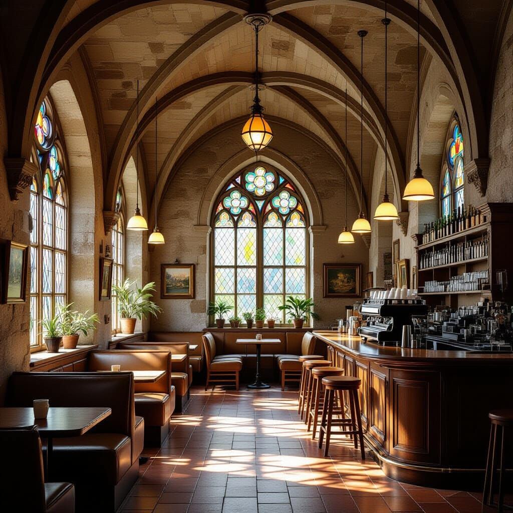 Abandoned Church Transformed into a Cozy Cafe