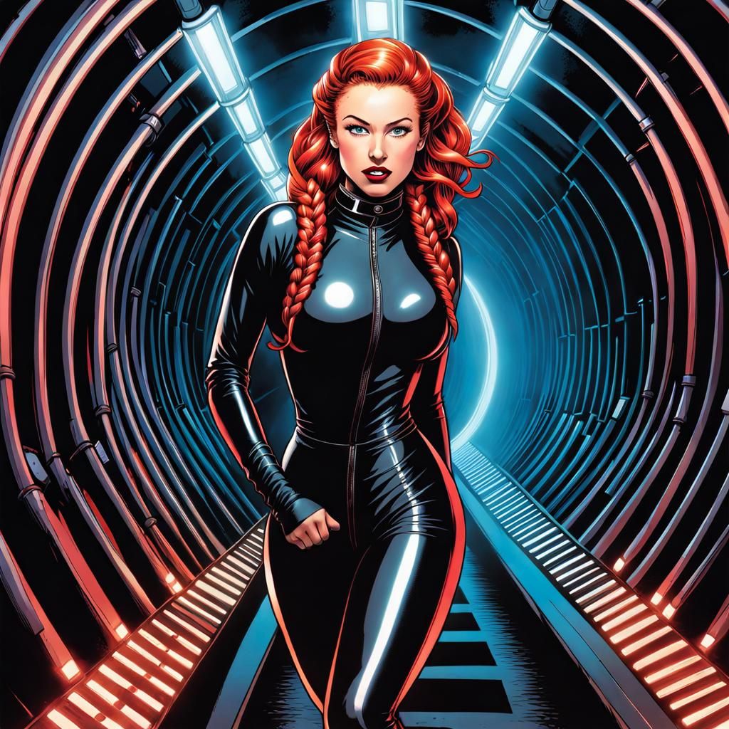 Curvy Scottish Student Crawling Through Alien Sewer: Comic B...