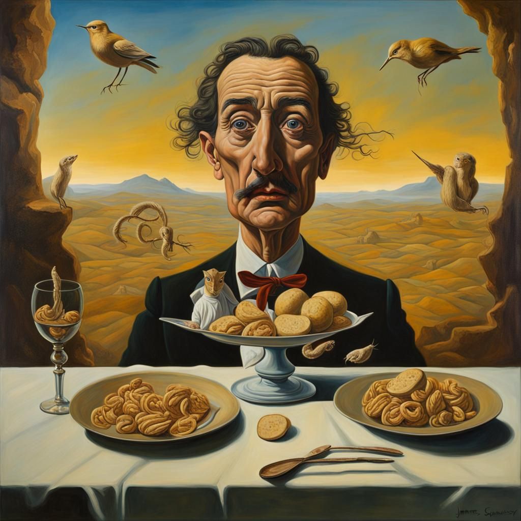 Surreal Hunger: A Dali-esque Optical Illusion