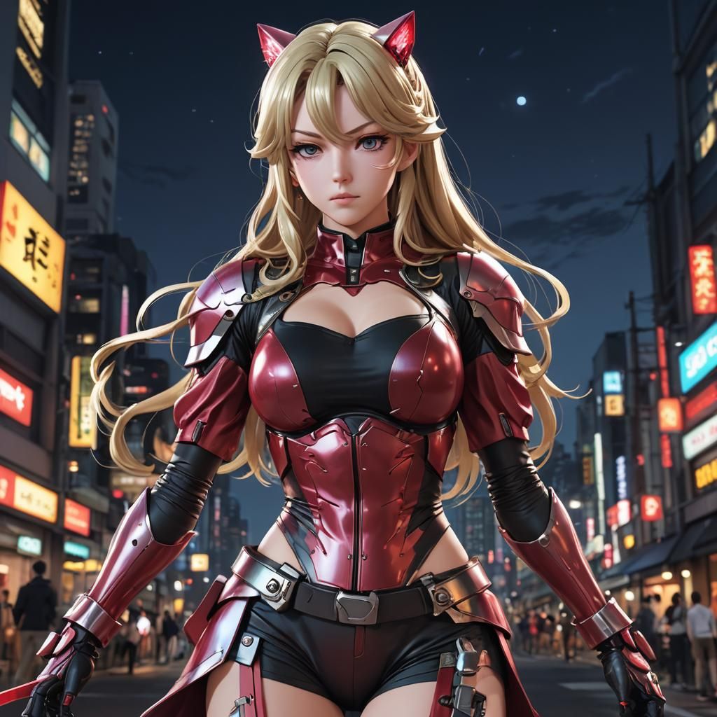 Ann Takamaki Intense Look: 3D Anime Art
