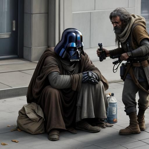 Homelessness Meets Star Wars: A Digital Art Piece