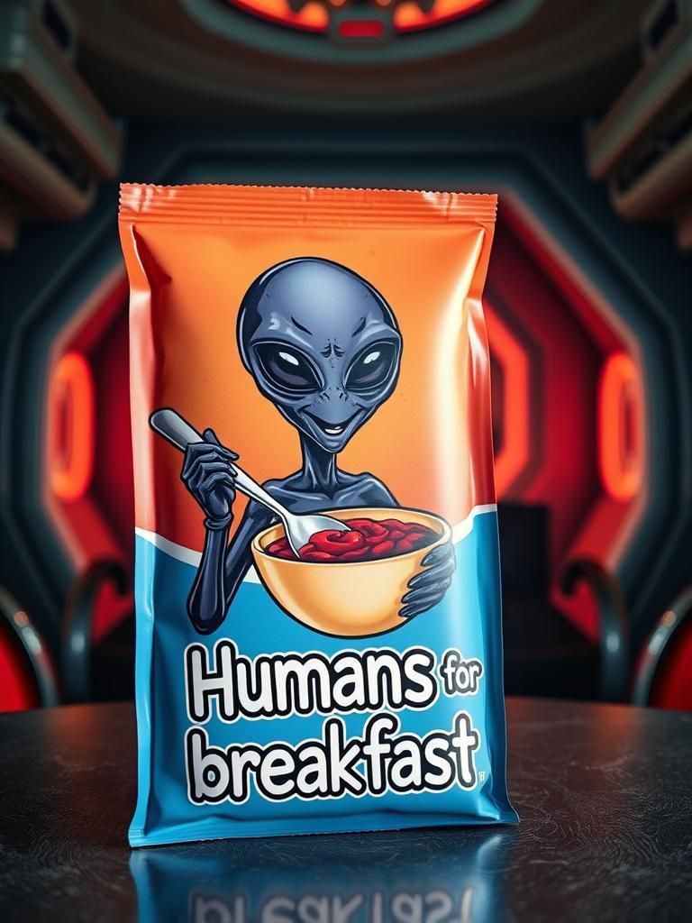 Alien's Breakfast: Futuristic Package Design