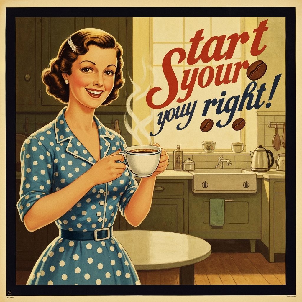 Vintage 1930s Coffee Ad Poster