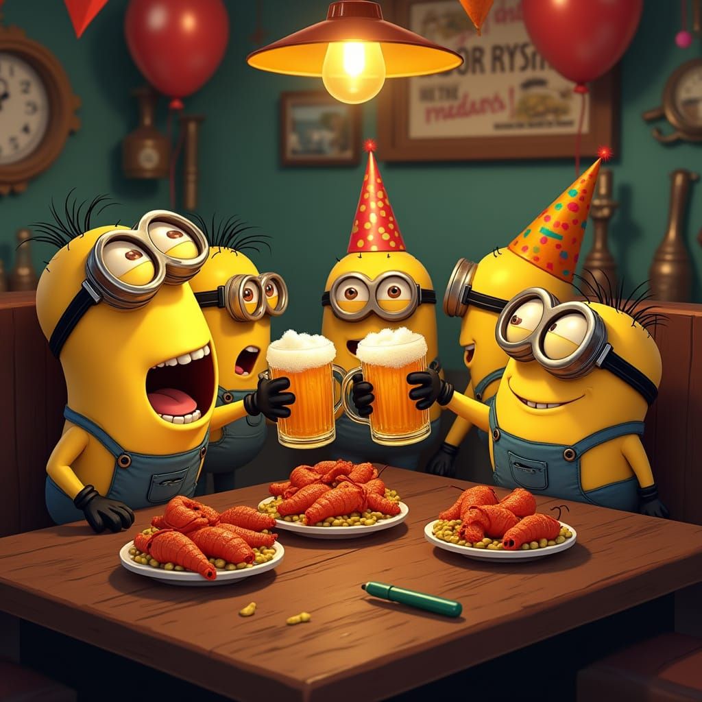 Minions Celebrate Birthday in New Orleans Jazz Bar