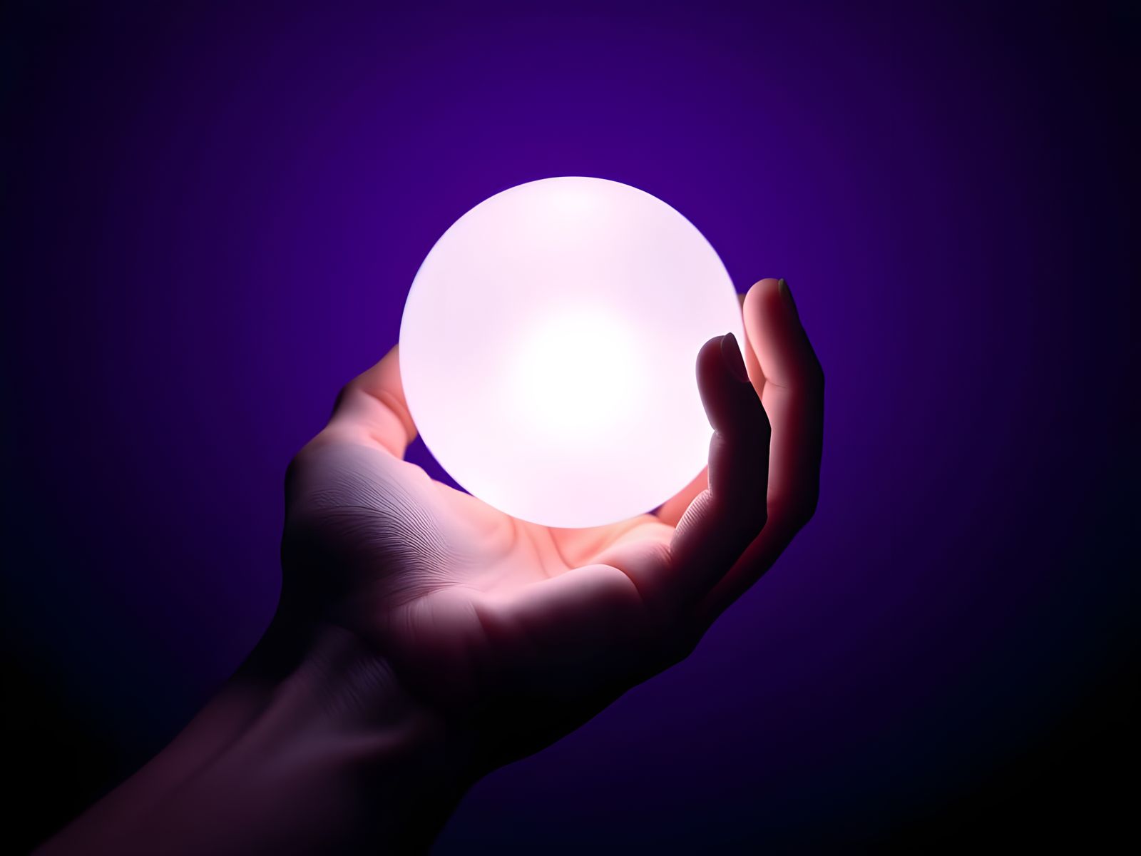 a person holding a glowing object
