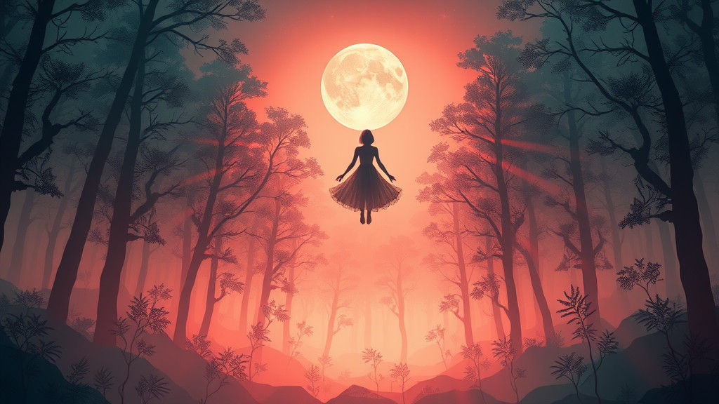 Ethereal Circle Above Forest in Fantasy Style