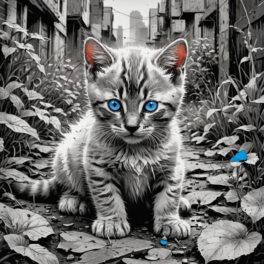 Blue-Eyed Kitten