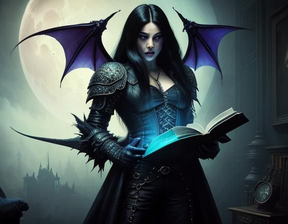 Eerie Moonlit Living Room in Hyper-Maximalist Style