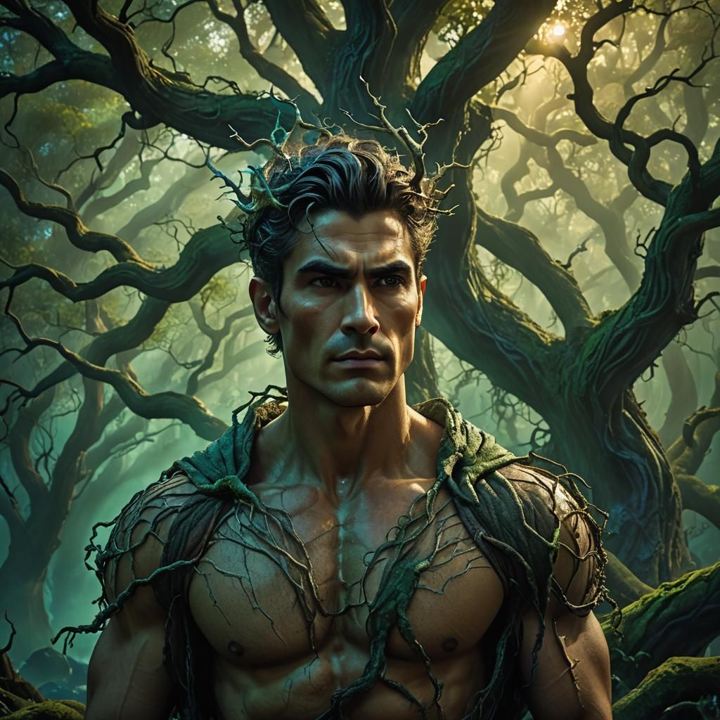 Mystical Forest Hero: Digital Art in Unreal Engine