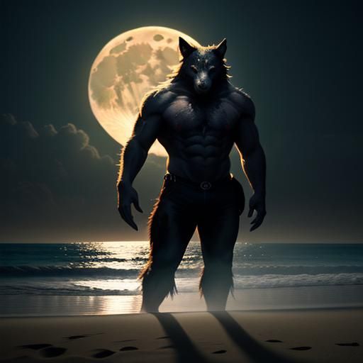 Werewolf Transformation on the French Riviera Beach