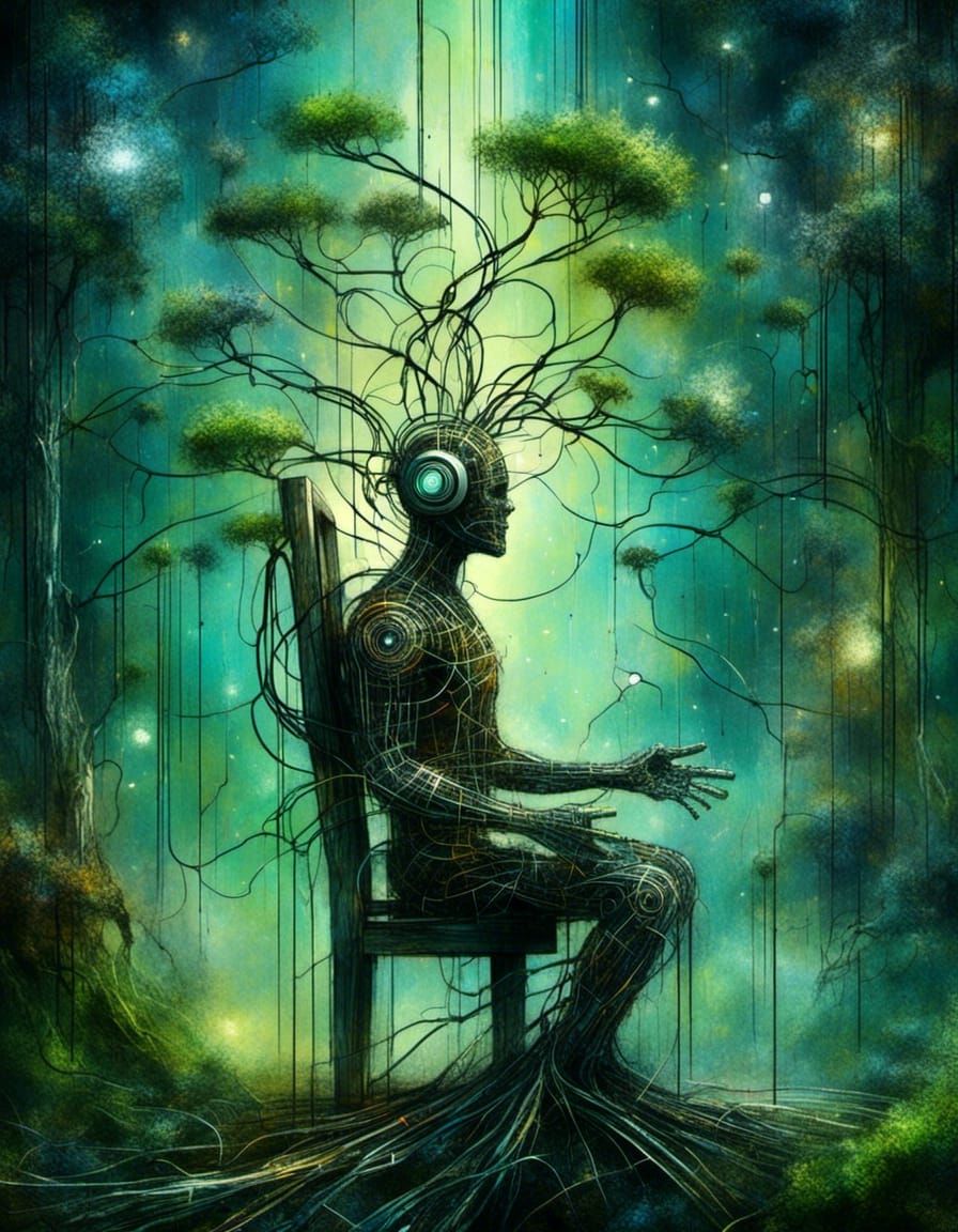 Biomechanical Forest VR Immersion in Surreal Style