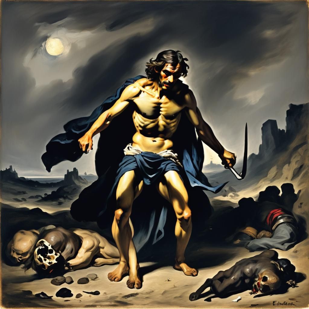 Grimdark Artwork Inspired by Delacroix
