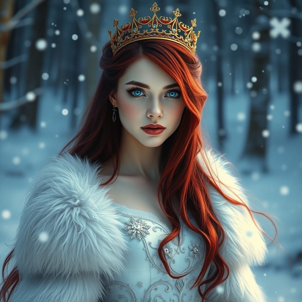 Regal Snow Queen Radiates Opulence