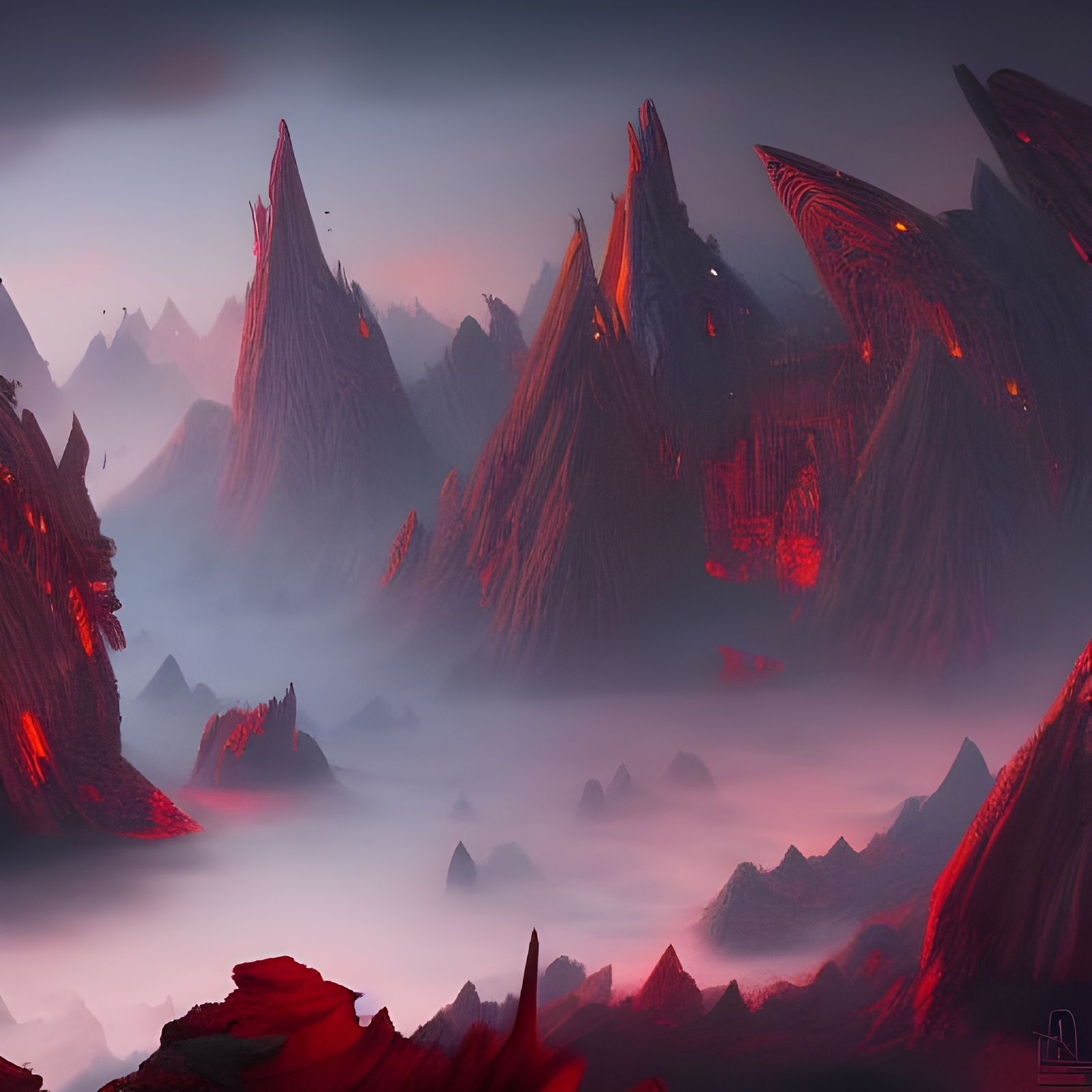 Fantastical Drumsticks in Detailed Matte Painting