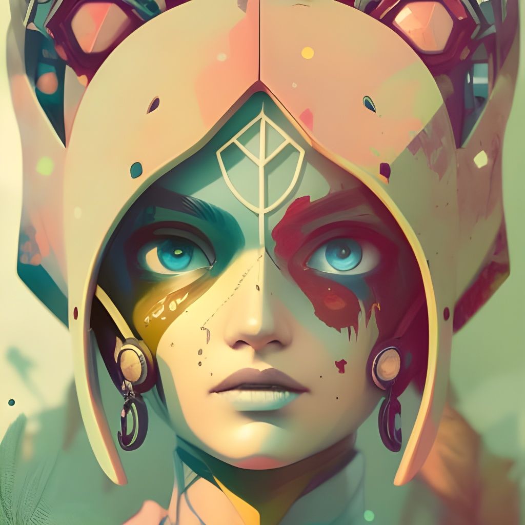 Chibi Pikachu Portrait in Cyberpunk Pop Art Style