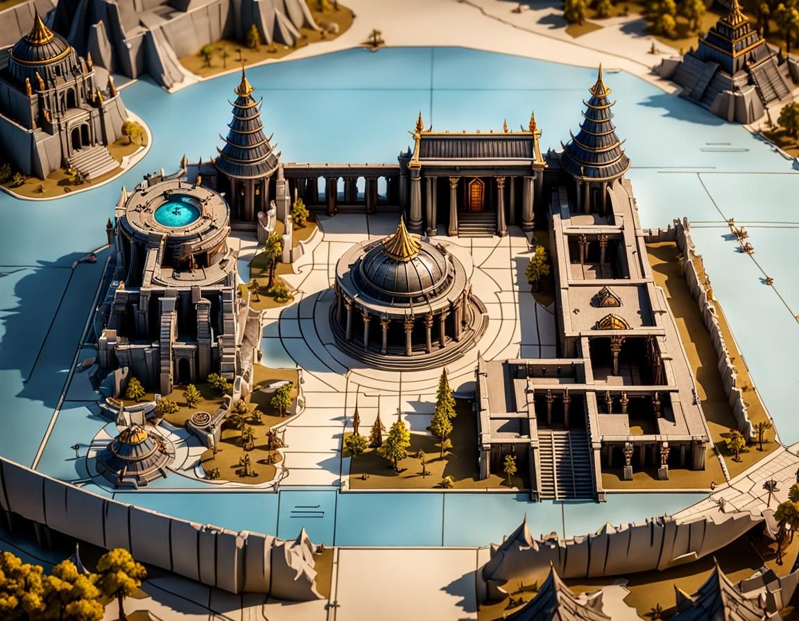 Dnd 3d map - temple of bahamut