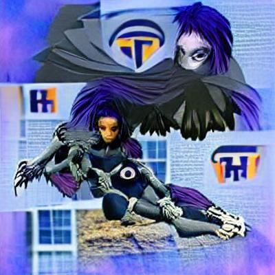 Teen Titans Raven Close-Up Portrait