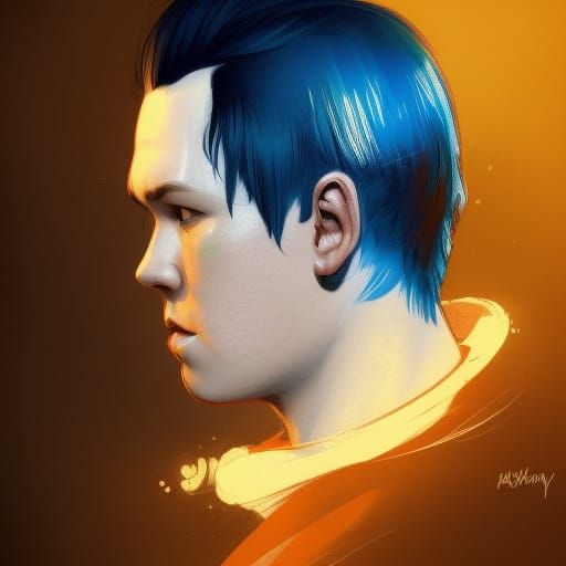 Detailed Portrait of Mickey Milkovich in Splash Art Style