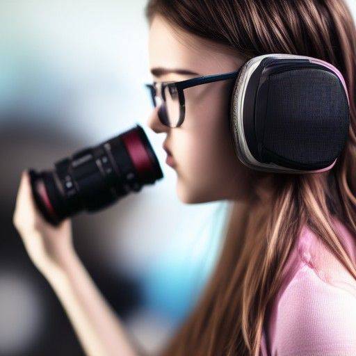 Gamer Girl in Professional Photography Style