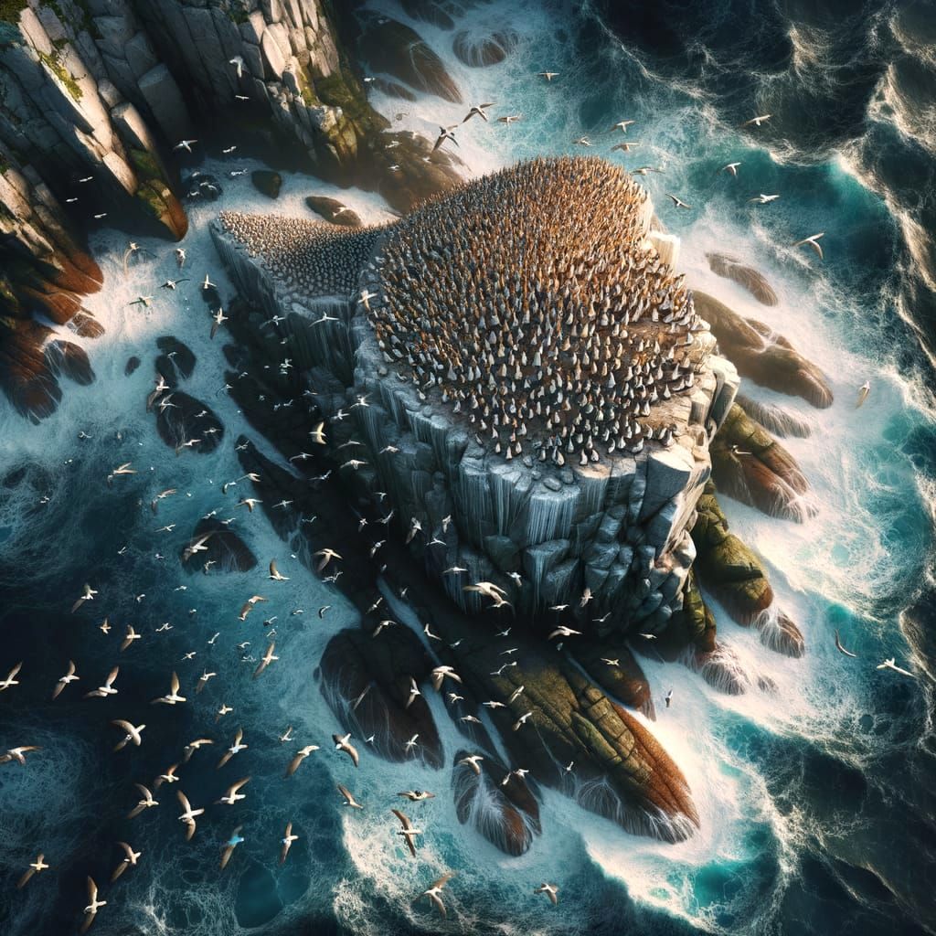 Dramatic Seabird Colony: A Drone's Eye View