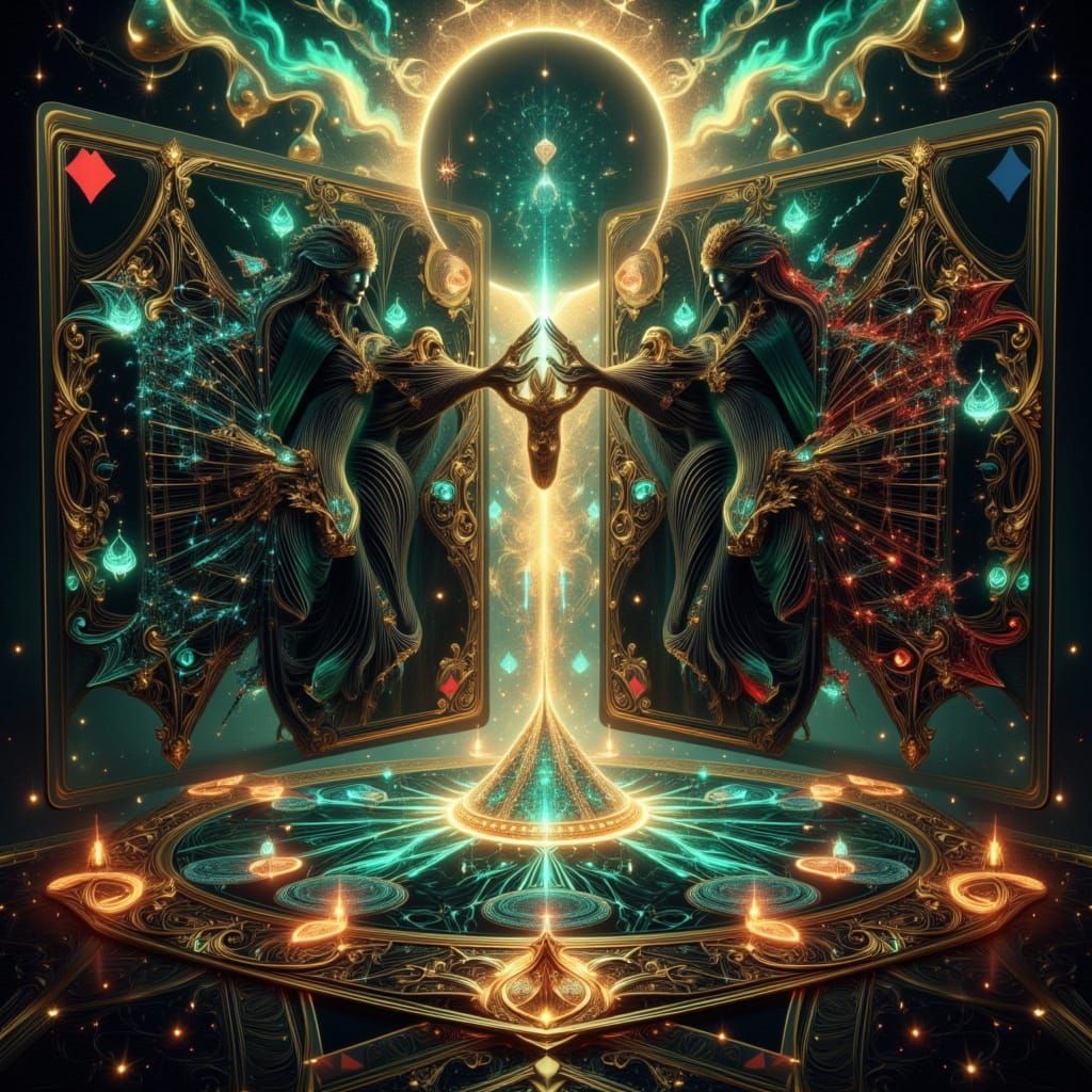Surreal Royal Court of Playing Cards in Pocket Dimension