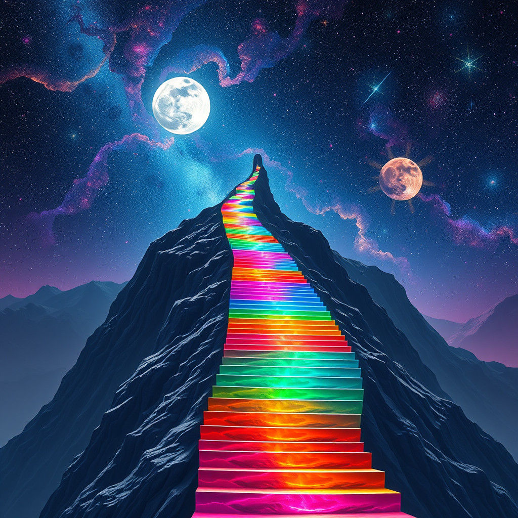 Ethereal Staircase to Infinity in Cosmic Landscape