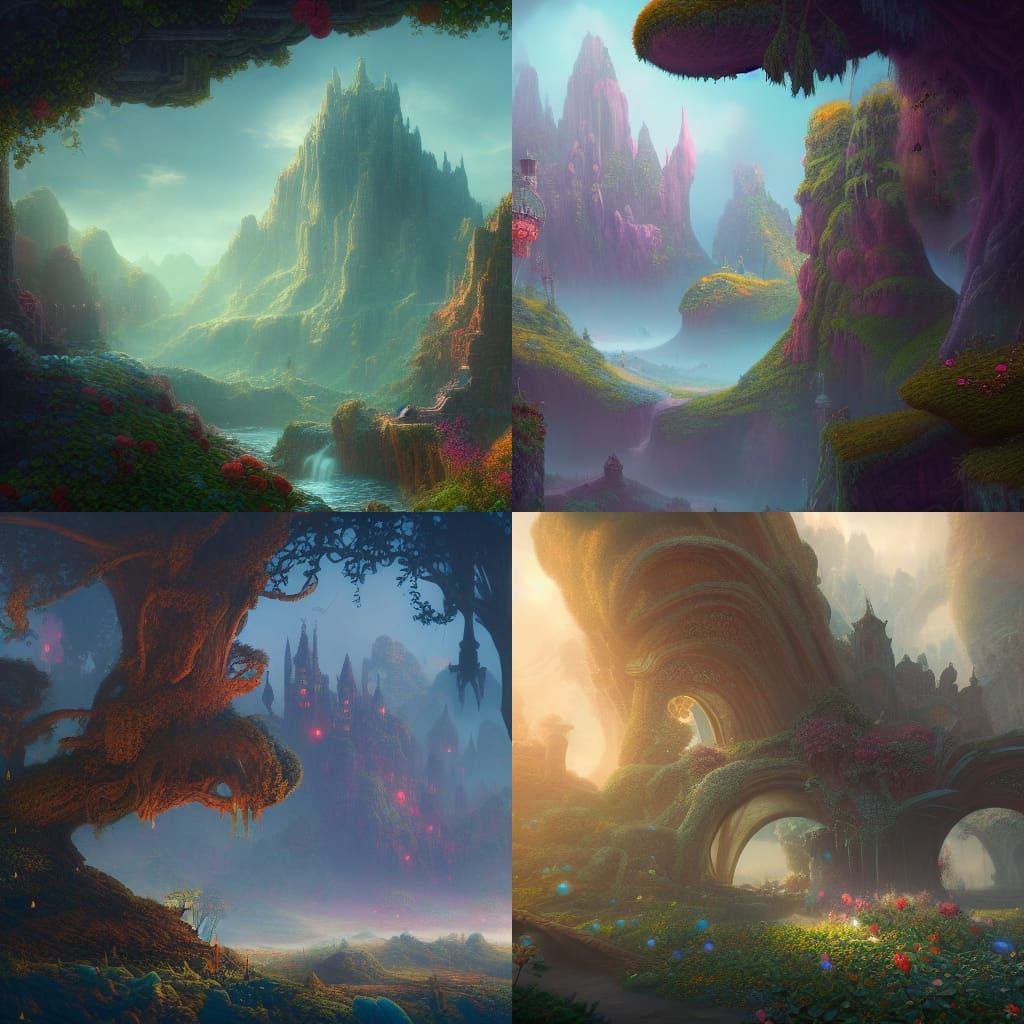 Fantastical Matte Painting in Deep Color