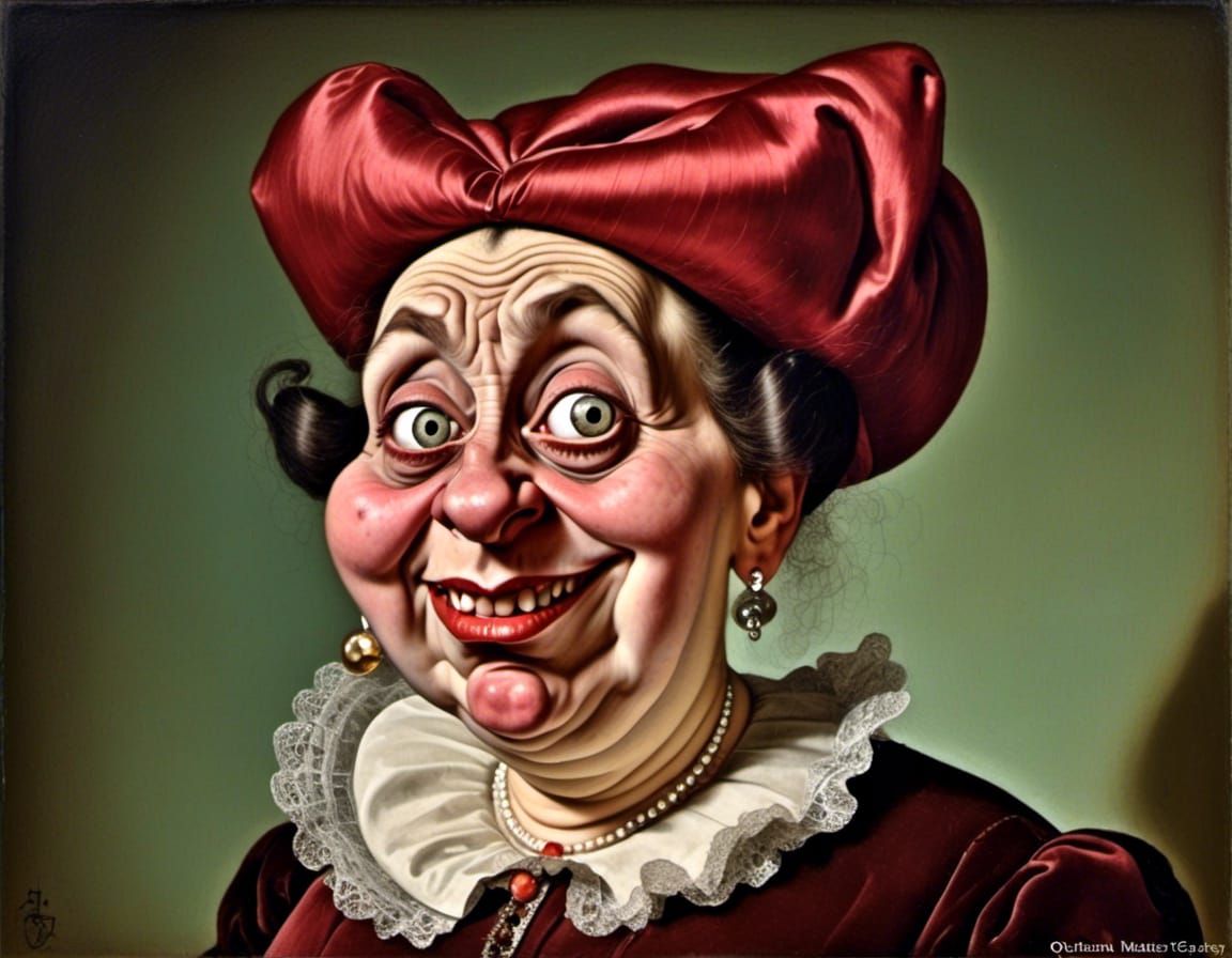an ugly woman caricature