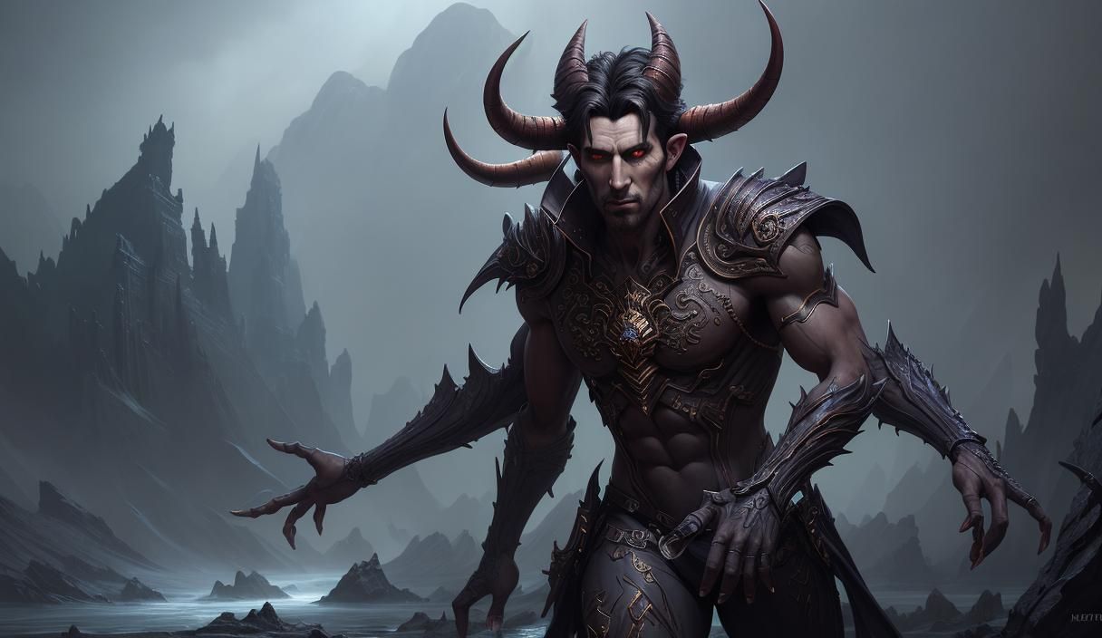 Hyperreal Four-Armed Incubus Concept Art