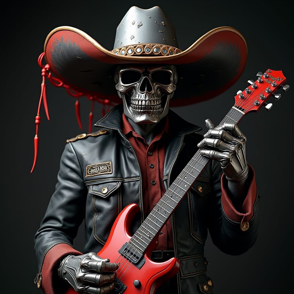 Metal Sword Ace in Cowboy Hat with Jack Daniel's Bottle and ...