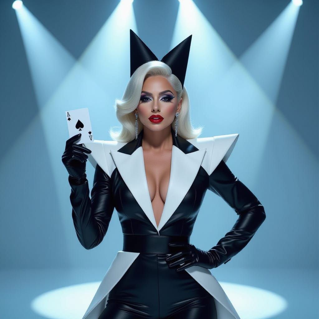 Lady Gaga's Avant-Garde Poker Face Pose