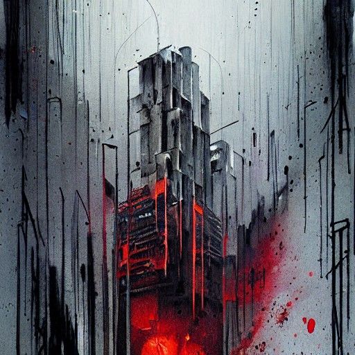 Ominous Depiction of Love's Destruction as Detailed Painting