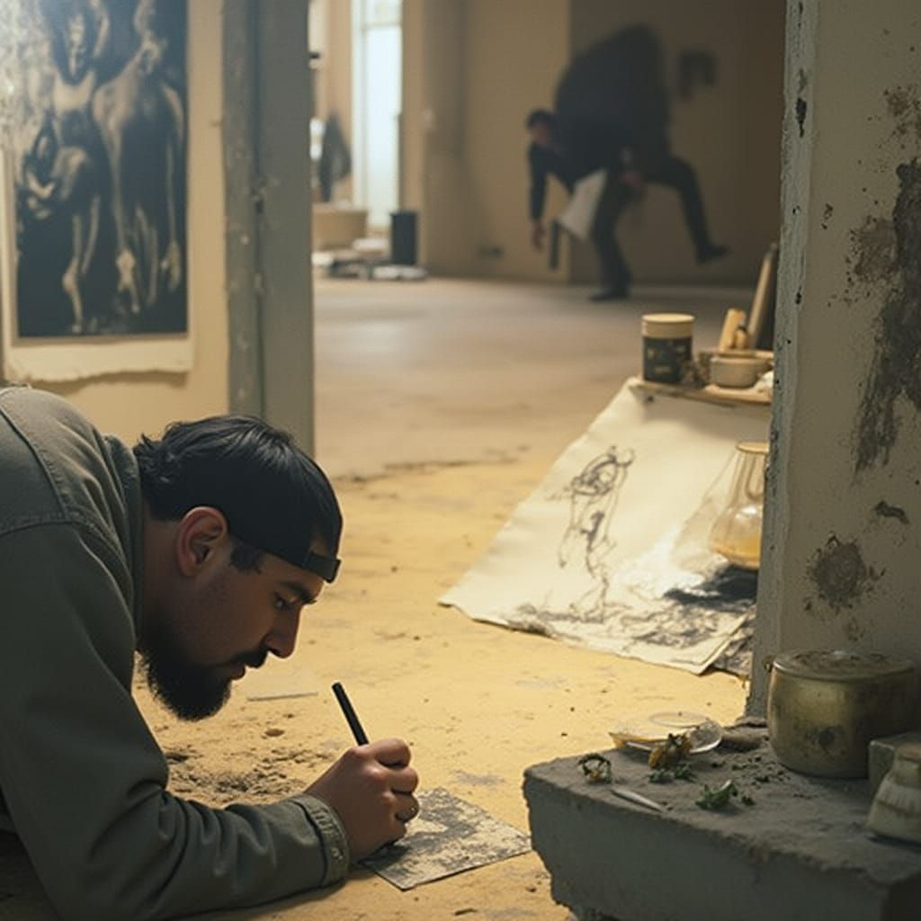 Passionate Artist Creates Monumental Charcoal Drawing