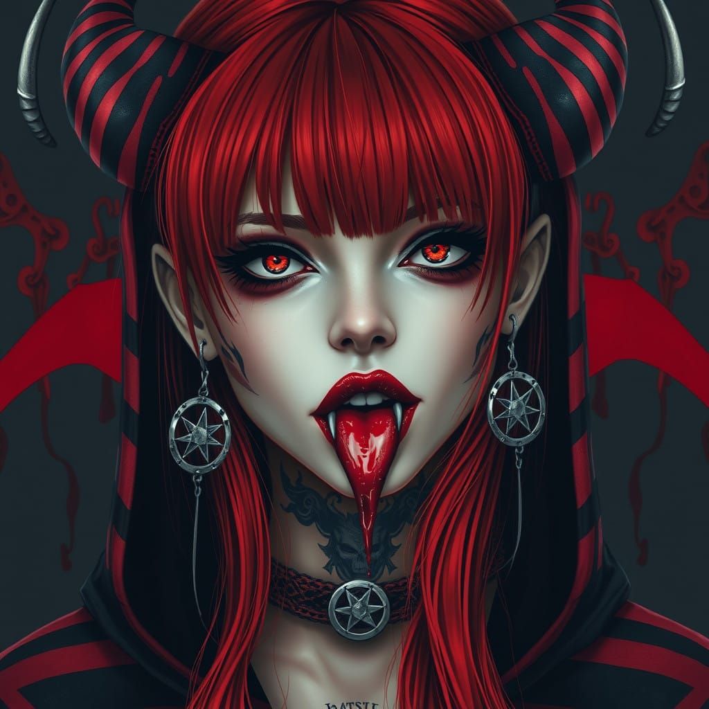 Gothic Horror Goddess in Hyper Realistic Style